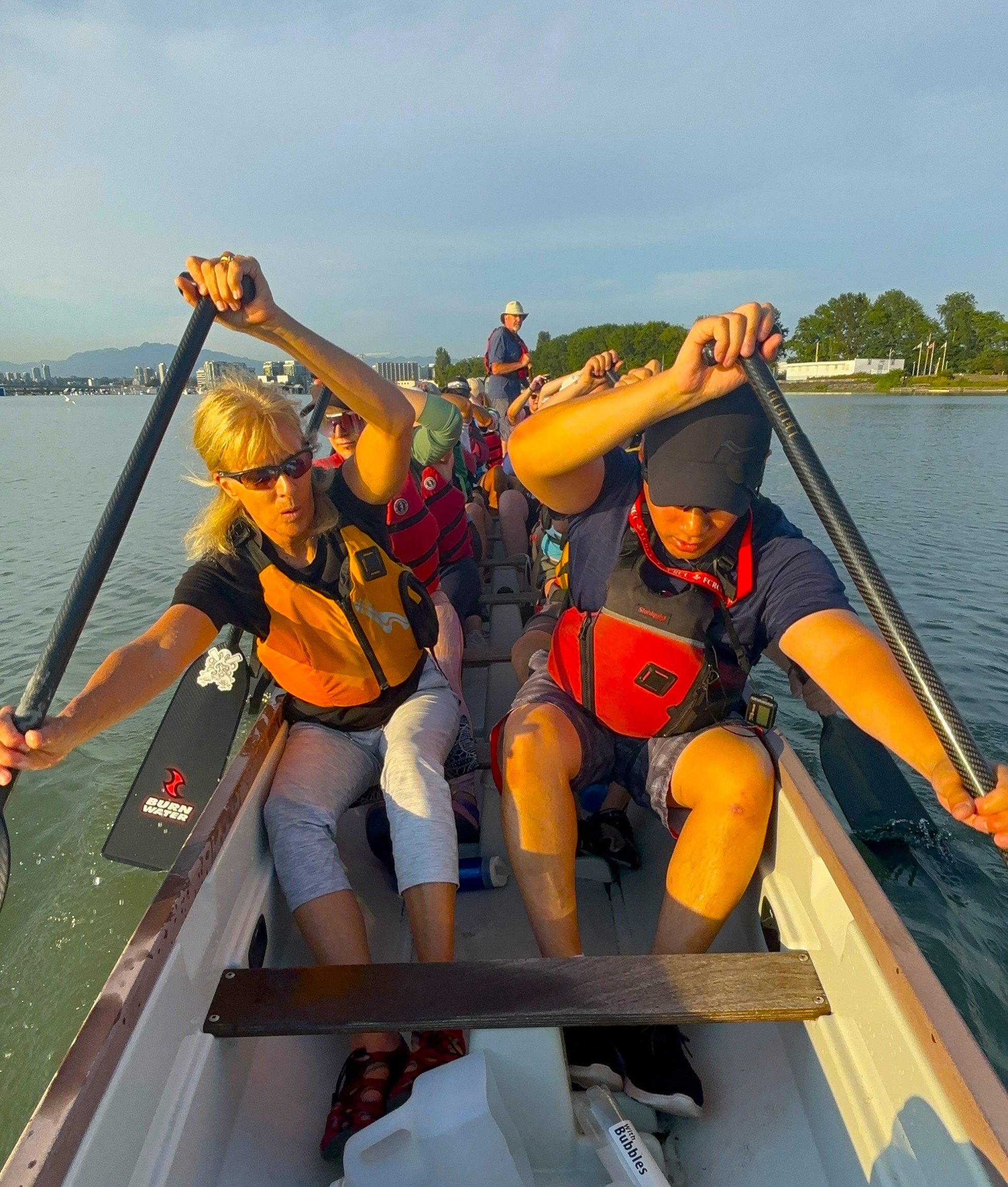 Our Strokes showing proper technique on the water #fraserdragons